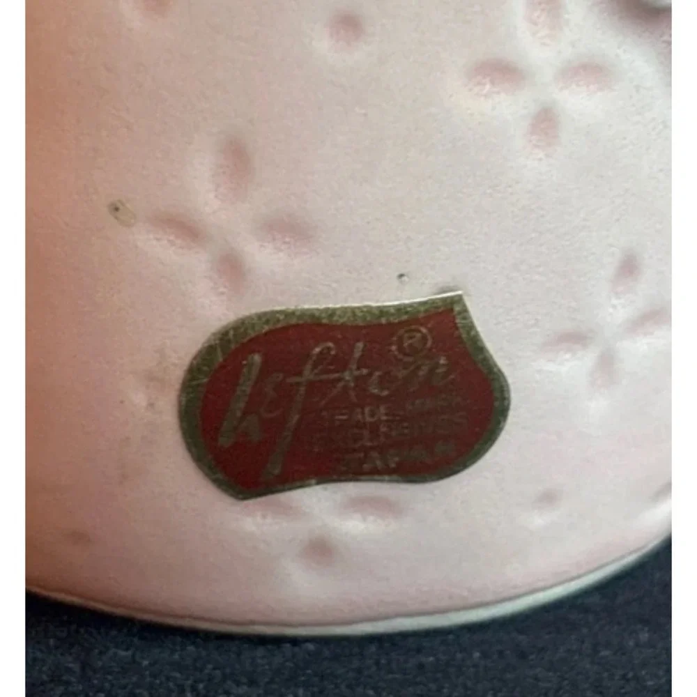 Vintage Lefton China Hand Painted Girl in Pink Bonnet Ceramic Bell Japan 5925